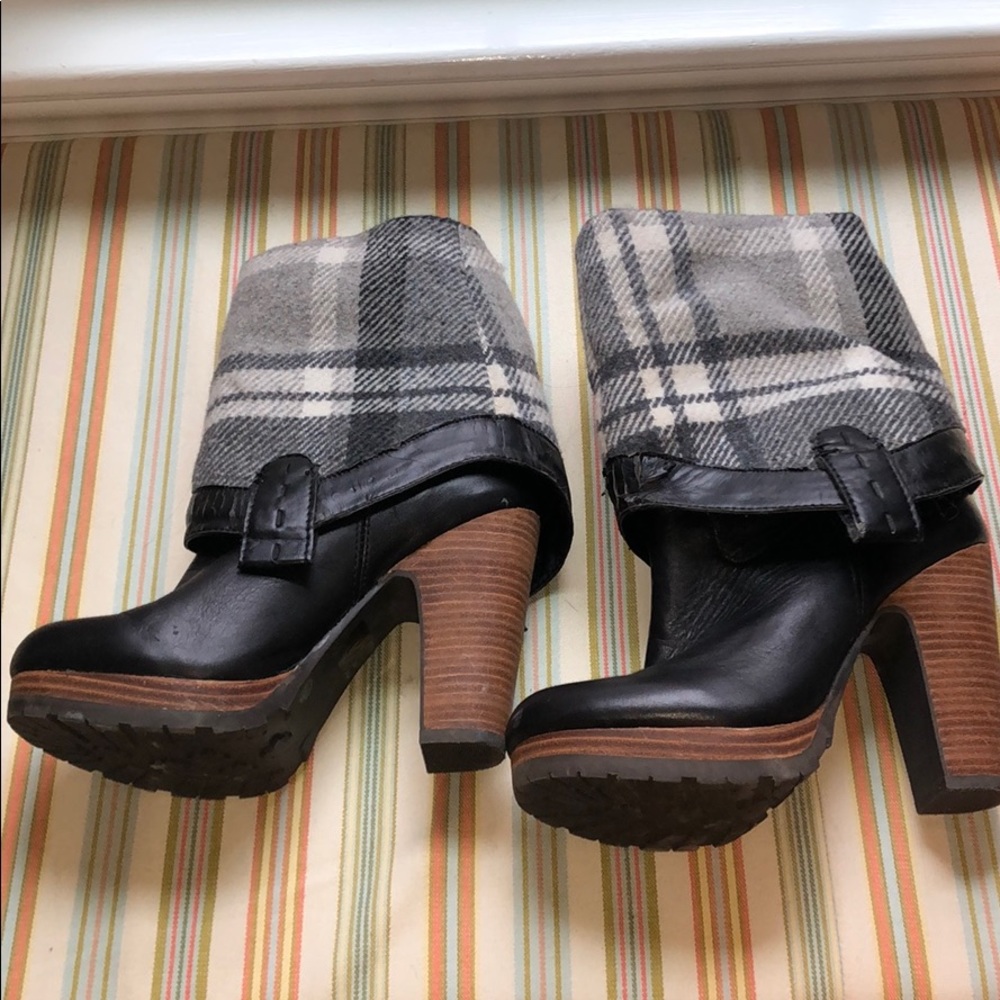 Lucky brand leather fold down boots